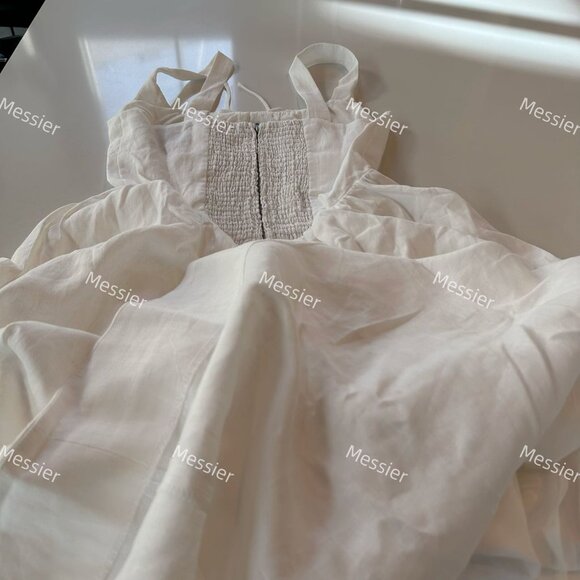 Reformation Balia Linen Dress in White - Picture 9 of 11